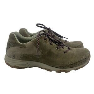 Ahnu Teva Sugar Venture Lace Up Hiking Shoe Tan Taupe Nubuck Leather Womens 8